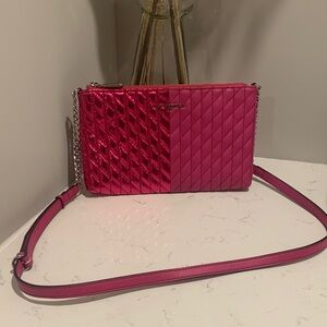 Karl Lagerfeld Rare Quilted Pink Crossbody Bag